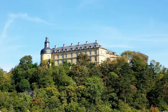 Blick zum Schloss Friedrichstein