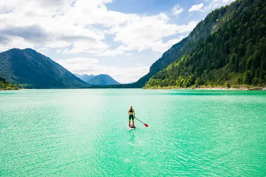 SUP am Sylvensteinsee